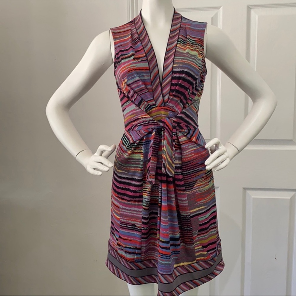 BCBGMaxAzria Sleeveless Dress Missoni Style Stripe